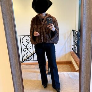 Vintage Krieck Furs Mink Cape Brown one size